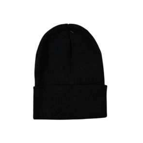Soft cotton black beanie