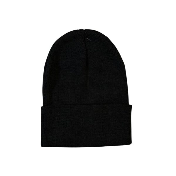 Soft cotton black beanie