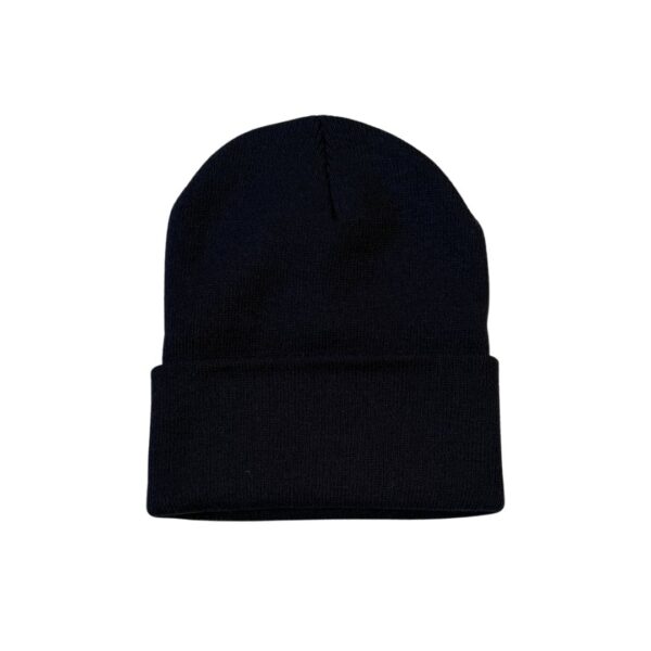 soft cotton navy beanie