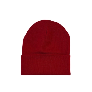 Soft cotton red beanie