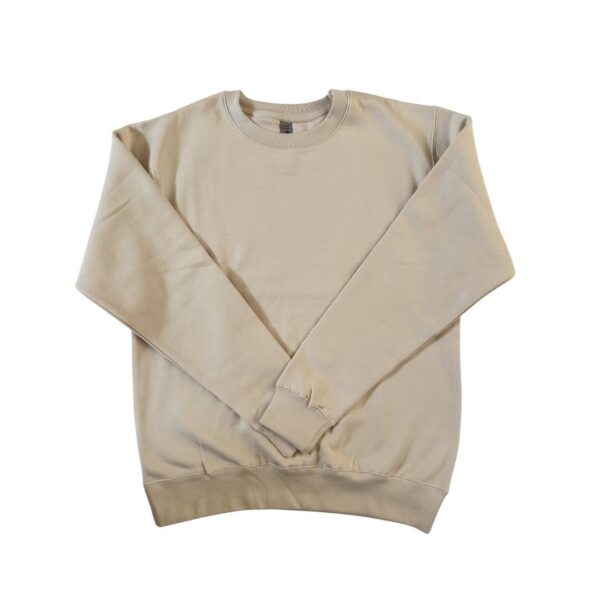 Comfort Fit Crew Sweatshirt _ Unisex Pullover Sand