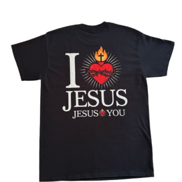 I Love Jesus T-Shirt | 100% Cotton Christian Faith Tee