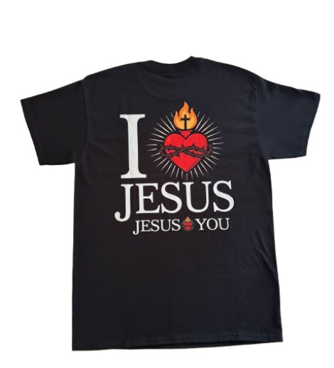 I Love Jesus T-Shirt | 100% Cotton Christian Faith Tee